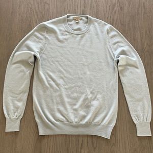 Burberry light blue 100% merino wool sweater OBO